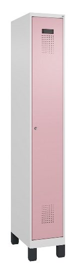 C+P Spind Evolo PLUS 049010-12 mit Füßen 1 Abt. 400mm Zylinderschloss (HxBxT) 1950x400x500mm 7035/0010
