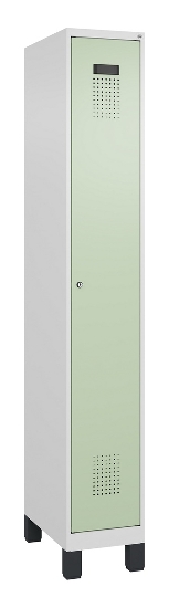 C+P Spind Evolo PLUS 049010-12 mit Füßen 1 Abt. 400mm Zylinderschloss (HxBxT) 1950x400x500mm 7035/0010