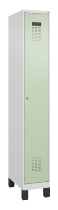 C+P Spind Evolo PLUS 049010-12 mit Füßen 1 Abt. 400mm Zylinderschloss (HxBxT) 1950x400x500mm 7035/0010