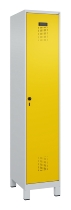 C+P Spind Evolo PLUS 049010-12 mit Füßen 1 Abt. 400mm Zylinderschloss (HxBxT) 1950x400x500mm 7035/0010