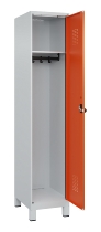 C+P Spind Evolo PLUS 049010-12 mit Füßen 1 Abt. 400mm Zylinderschloss (HxBxT) 1950x400x500mm 7035/0010