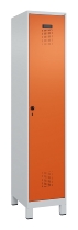 C+P Spind Evolo PLUS 049010-12 mit Füßen 1 Abt. 400mm Zylinderschloss (HxBxT) 1950x400x500mm 7035/0010