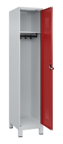 C+P Spind Evolo PLUS 049010-12 mit Füßen 1 Abt. 400mm Zylinderschloss (HxBxT) 1950x400x500mm 7035/0010