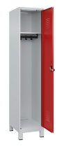 C+P Spind Evolo PLUS 049010-12 mit Füßen 1 Abt. 400mm Zylinderschloss (HxBxT) 1950x400x500mm 7035/0010
