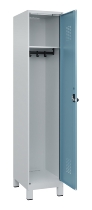 C+P Spind Evolo PLUS 049010-12 mit Füßen 1 Abt. 400mm Zylinderschloss (HxBxT) 1950x400x500mm 7035/0010