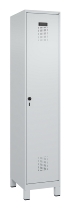 C+P Spind Evolo PLUS 049010-12 mit Füßen 1 Abt. 400mm Zylinderschloss (HxBxT) 1950x400x500mm 7035/0010