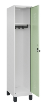 C+P Spind Evolo PLUS 049010-12 mit Füßen 1 Abt. 400mm Zylinderschloss (HxBxT) 1950x400x500mm 7035/0010