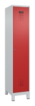 C+P Spind Evolo PLUS 049010-12 mit Füßen 1 Abt. 400mm Zylinderschloss (HxBxT) 1950x400x500mm 7035/0010