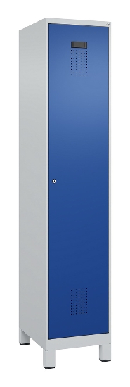 C+P Spind Evolo PLUS 049010-12 mit Füßen 1 Abt. 400mm Zylinderschloss (HxBxT) 1950x400x500mm 7035/0010