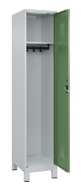C+P Spind Evolo PLUS 049010-12 mit Füßen 1 Abt. 400mm Zylinderschloss (HxBxT) 1950x400x500mm 7035/0010