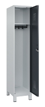 C+P Spind Evolo PLUS 049010-12 mit Füßen 1 Abt. 400mm Zylinderschloss (HxBxT) 1950x400x500mm 7035/0010