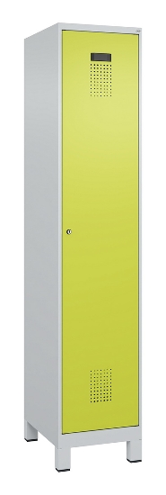 C+P Spind Evolo PLUS 049010-12 mit Füßen 1 Abt. 400mm Zylinderschloss (HxBxT) 1950x400x500mm 7035/0010