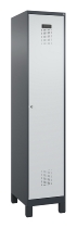 C+P Spind Evolo PLUS 049010-12 mit Füßen 1 Abt. 400mm Zylinderschloss (HxBxT) 1950x400x500mm 7035/0010