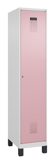 C+P Spind Evolo PLUS 049010-12 mit Füßen 1 Abt. 400mm Zylinderschloss (HxBxT) 1950x400x500mm 7035/0010