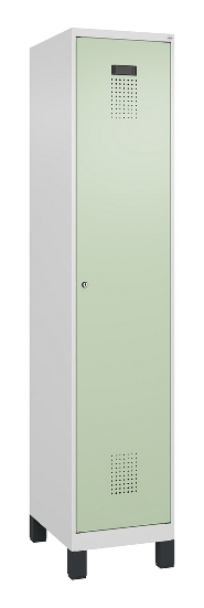 C+P Spind Evolo PLUS 049010-12 mit Füßen 1 Abt. 400mm Zylinderschloss (HxBxT) 1950x400x500mm 7035/0010