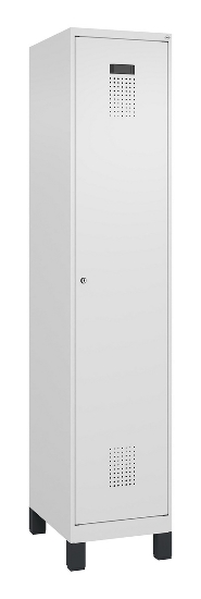 C+P Spind Evolo PLUS 049010-12 mit Füßen 1 Abt. 400mm Zylinderschloss (HxBxT) 1950x400x500mm 7035/0010