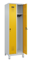 C+P Spind Evolo PLUS 049010-12 mit Füßen 1 Abt. 400mm Zylinderschloss (HxBxT) 1950x400x500mm 7035/0010