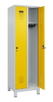 C+P Spind Evolo PLUS 049010-12 mit Füßen 1 Abt. 400mm Zylinderschloss (HxBxT) 1950x400x500mm 7035/0010