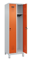 C+P Spind Evolo PLUS 049010-12 mit Füßen 1 Abt. 400mm Zylinderschloss (HxBxT) 1950x400x500mm 7035/0010