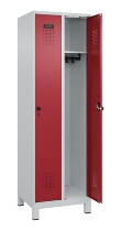 C+P Spind Evolo PLUS 049010-12 mit Füßen 1 Abt. 400mm Zylinderschloss (HxBxT) 1950x400x500mm 7035/0010