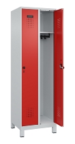 C+P Spind Evolo PLUS 049010-12 mit Füßen 1 Abt. 400mm Zylinderschloss (HxBxT) 1950x400x500mm 7035/0010