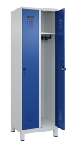 C+P Spind Evolo PLUS 049010-12 mit Füßen 1 Abt. 400mm Zylinderschloss (HxBxT) 1950x400x500mm 7035/0010