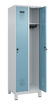 C+P Spind Evolo PLUS 049010-12 mit Füßen 1 Abt. 400mm Zylinderschloss (HxBxT) 1950x400x500mm 7035/0010