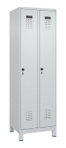 C+P Spind Evolo PLUS 049010-12 mit Füßen 1 Abt. 400mm Zylinderschloss (HxBxT) 1950x400x500mm 7035/0010