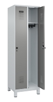C+P Spind Evolo PLUS 049010-12 mit Füßen 1 Abt. 400mm Zylinderschloss (HxBxT) 1950x400x500mm 7035/0010