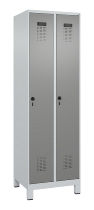 C+P Spind Evolo PLUS 049010-12 mit Füßen 1 Abt. 400mm Zylinderschloss (HxBxT) 1950x400x500mm 7035/0010