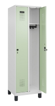 C+P Spind Evolo PLUS 049010-12 mit Füßen 1 Abt. 400mm Zylinderschloss (HxBxT) 1950x400x500mm 7035/0010