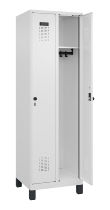 C+P Spind Evolo PLUS 049010-12 mit Füßen 1 Abt. 400mm Zylinderschloss (HxBxT) 1950x400x500mm 7035/0010