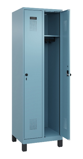 C+P Spind Evolo PLUS 049010-12 mit Füßen 1 Abt. 400mm Zylinderschloss (HxBxT) 1950x400x500mm 1023/1023