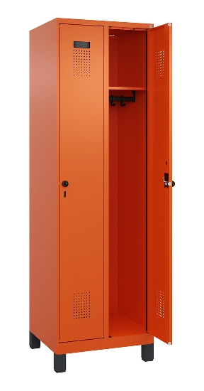 C+P Spind Evolo PLUS 049010-12 mit Füßen 1 Abt. 400mm Zylinderschloss (HxBxT) 1950x400x500mm 1023/1023