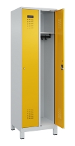 C+P Spind Evolo PLUS 049010-12 mit Füßen 1 Abt. 400mm Zylinderschloss (HxBxT) 1950x400x500mm 7035/0010