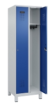 C+P Spind Evolo PLUS 049010-12 mit Füßen 1 Abt. 400mm Zylinderschloss (HxBxT) 1950x400x500mm 7035/0010