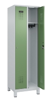 C+P Spind Evolo PLUS 049010-12 mit Füßen 1 Abt. 400mm Zylinderschloss (HxBxT) 1950x400x500mm 7035/0010