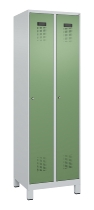 C+P Spind Evolo PLUS 049010-12 mit Füßen 1 Abt. 400mm Zylinderschloss (HxBxT) 1950x400x500mm 7035/0010