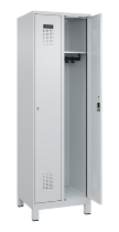 C+P Spind Evolo PLUS 049010-12 mit Füßen 1 Abt. 400mm Zylinderschloss (HxBxT) 1950x400x500mm 7035/0010