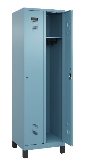 C+P Spind Evolo PLUS 049010-12 mit Füßen 1 Abt. 400mm Zylinderschloss (HxBxT) 1950x400x500mm 1023/1023