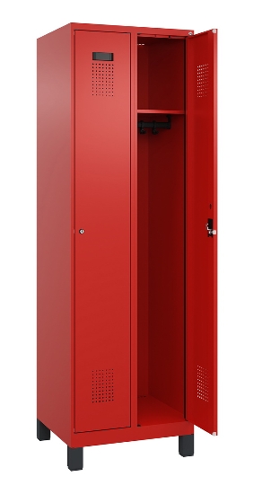 C+P Spind Evolo PLUS 049010-12 mit Füßen 1 Abt. 400mm Zylinderschloss (HxBxT) 1950x400x500mm 1023/1023