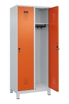 C+P Spind Evolo PLUS 049010-12 mit Füßen 1 Abt. 400mm Zylinderschloss (HxBxT) 1950x400x500mm 7035/0010