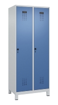 C+P Spind Evolo PLUS 049010-12 mit Füßen 1 Abt. 400mm Zylinderschloss (HxBxT) 1950x400x500mm 7035/0010
