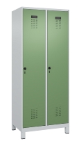 C+P Spind Evolo PLUS 049010-12 mit Füßen 1 Abt. 400mm Zylinderschloss (HxBxT) 1950x400x500mm 7035/0010