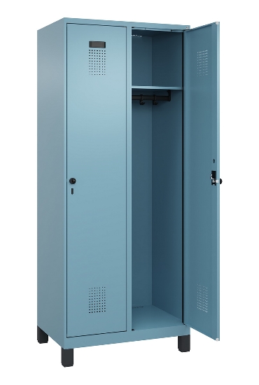 C+P Spind Evolo PLUS 049010-12 mit Füßen 1 Abt. 400mm Zylinderschloss (HxBxT) 1950x400x500mm 1023/1023