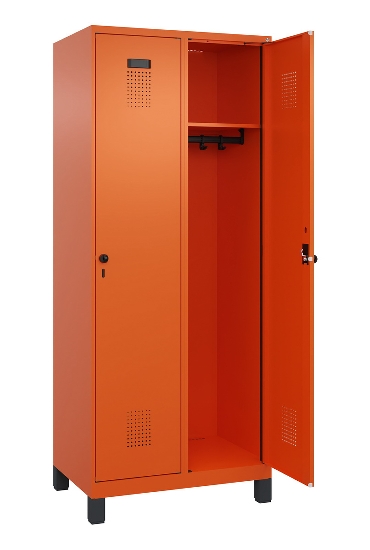 C+P Spind Evolo PLUS 049010-12 mit Füßen 1 Abt. 400mm Zylinderschloss (HxBxT) 1950x400x500mm 1023/1023