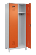 C+P Spind Evolo PLUS 049010-12 mit Füßen 1 Abt. 400mm Zylinderschloss (HxBxT) 1950x400x500mm 7035/0010