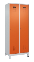 C+P Spind Evolo PLUS 049010-12 mit Füßen 1 Abt. 400mm Zylinderschloss (HxBxT) 1950x400x500mm 7035/0010