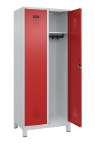 C+P Spind Evolo PLUS 049010-12 mit Füßen 1 Abt. 400mm Zylinderschloss (HxBxT) 1950x400x500mm 7035/0010
