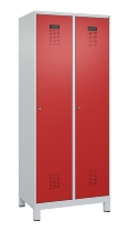 C+P Spind Evolo PLUS 049010-12 mit Füßen 1 Abt. 400mm Zylinderschloss (HxBxT) 1950x400x500mm 7035/0010